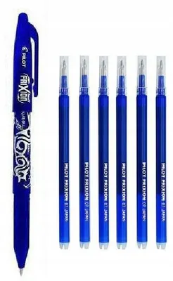 Produktbild von PILOT Frixion Ausradierbarer Stift blau Set 6 Nachfüllungen