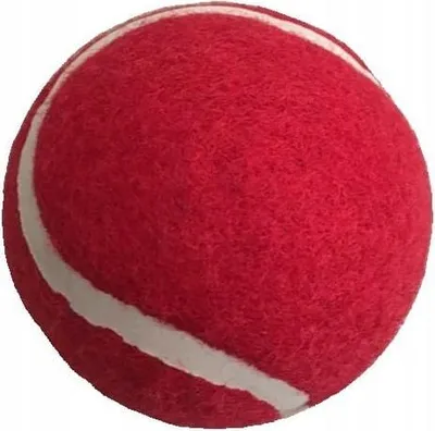Produktbild von 1 Stück roter Tennisball mit 6,3 cm Durchmesser und 65 g Gewicht