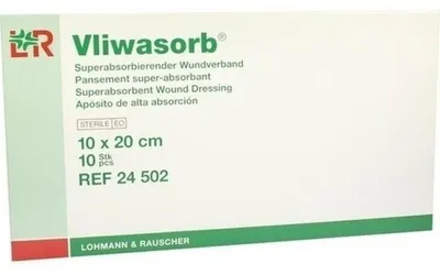Produktbild von VLIWASORB superabsorb.Saugkomp.steril 10x20 cm