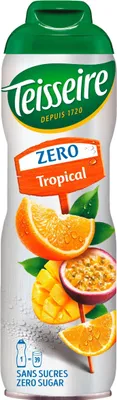 Produktbild von Teisseire Sirup Tropical zero Zucker 600ml - Cocktails, Milchshakes (1er Pack)