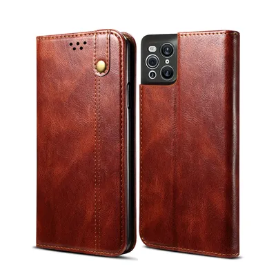 Obrázek produktu pro Pouzdro pro OPPO Find X3/Find X3 Pro, kožené flip pouzdro peněženka s funkcí stojánku červené