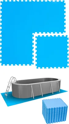 Produktbild von 9,5 m² Poolunterlage - 40 EVA Matten 50x50 Pool Unterlage - Unterlegmatten Set