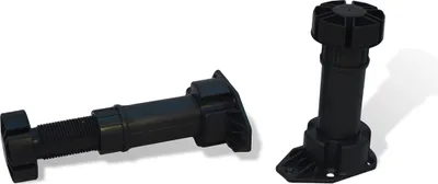 Produktbild von 20 Stück Möbelfuß Möbelfüße Sockelfuß Sockelfüße Tischfuß Fuß Füße verstellbar, mit Sockelclips, 115mm
