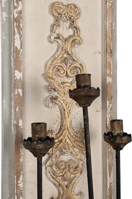 Productafbeelding van Clayre & Eef Wandlamp, 31x19x120 cm, beige, grijs, hout