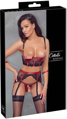 Produktbild von Cottelli - Hebe Set schwarz/rot