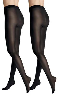 Produktbild von Hudson Damen Strumpfhosen Simply 40 2-Pack semi-blickdicht matt 40 DEN Black 0005 38-40