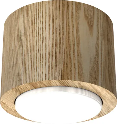 Image de Spot plafond rond Ø10cm lumière bois 1xGX53 15W downlight bois Luminex