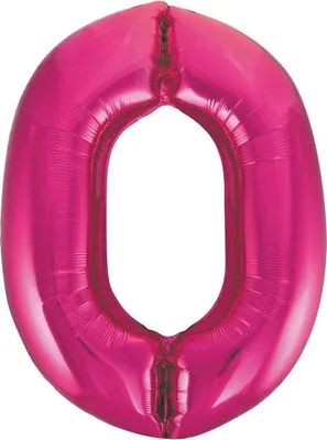 Produktbild von Folienballon 34 rosa Zahl 0 1 Stk.