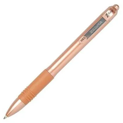 Produktbild von Kugelschreiber, 0,27 mm, Druckmechanismus, ZEBRA "Z-Grip Smooth Rose Gold", blau