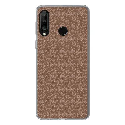 Produktbild von MuchoWow® Handyhülle Schutzhülle Hülle für Huawei P30 Lite Gesicht - Muster - Abstrakt Silikon Softcase Handy Hülle - Handyhülle