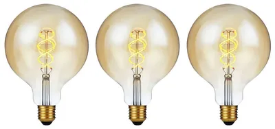 Produktbild von SPL E27 LED Filamentlampe G125 5W Extra Warmweiß Dimmbar 3 Stück