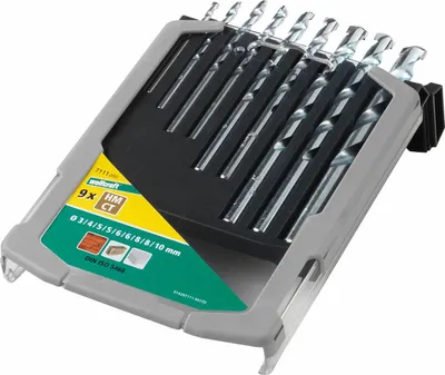 Immagine prodotto di wolfcraft 9 punte per muratura in metallo duro, in confezione Ø 3,0-10,0 mm
