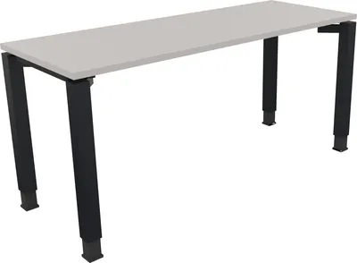 Produktbild von Schreibtisch Vierfuß Quadratrohr B1600xT600xH680-820 an/Lichtgrau