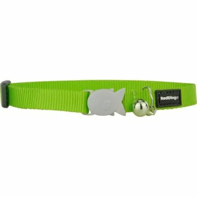 Produktbild von Katzenhalsband Red Dingo Neongrün (1,2 x 20-32 cm)