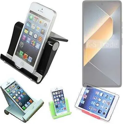 Produktbild von K-S-Trade Handy-Ständer kompatibel mit Tecno Pova 6 faltbarer Tischständer Smartphone Tablet Halterung Reise