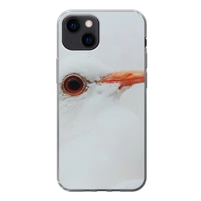 Produktbild von MuchoWow® Handyhülle Schutzhülle Hülle für iPhone 13 mini Nahaufnahme einer weißen Taube Silikon Softcase Handy Hülle - Softcase