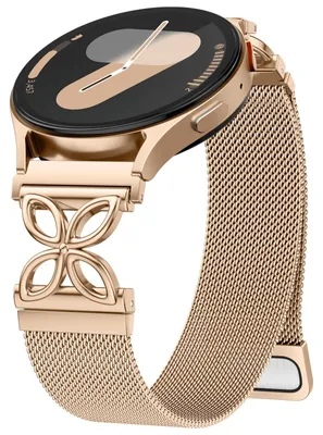 Productafbeelding van Metaal Horlogeband voor Smartwatch met Magnetische Sluiting en Bloemdesign
