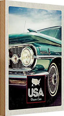 Produktbild von Holzschild Reise 20x30cm USA Amerika Auro Dynamic 88 blau