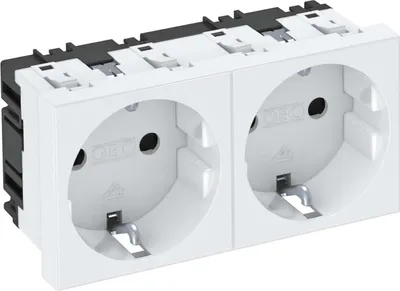 Produktbild von Obo Bettermann STD-D0 RW2, 2P, Weiß, 250 V, 16 A, 90 mm, 42 mm