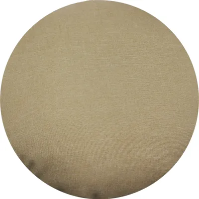 Produktbild von Kissenbezug rund 80 cm beige natur Leinenoptik Kissenhülle Struktur Deko Kissen