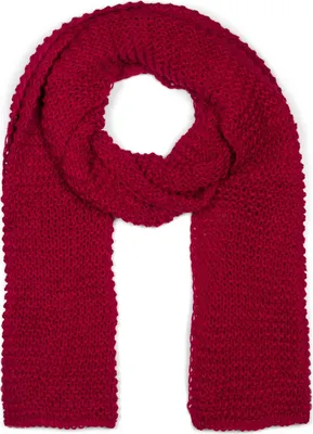 Produktbild von styleBREAKER Damen langer Strick Schal mit Wellen Strickmuster, warmer Winter Strickschal Einfarbig 01018168