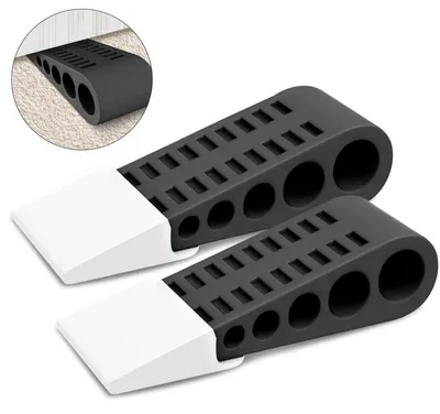 Produktbild von Türkeil Stopper 2 Stück TPR Gummi rutschfest flexibler Türschutz für 4–28 mm Türspalt geeignet für Wohnung Büro Kinderzimmer