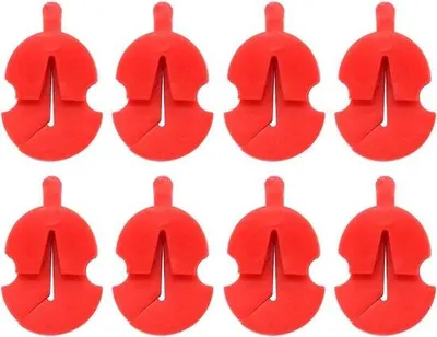 Obrázek produktu pro Sada 8 tlumičů pro cvičení na housle a tlumiče zvuku – příslušenství k nástrojům – struník pro altové housle – červený
