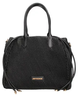 Image de Sac bandoulière Pierre Cardin, en polyuréthane cousu, avec bandoulière réglable, dimensions : 30 x 24 x 10 cm