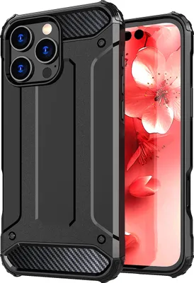 Produktbild von Robustes Hybrid Armor Case für iPhone 16 Pro - Schwarz
