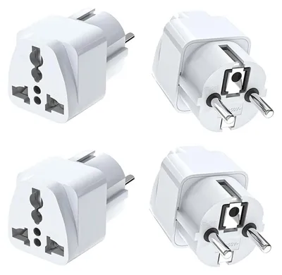 Immagine prodotto di 4 adattatori da viaggio, adattatore universale per prese europee, 10A 250V