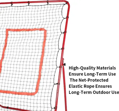 Zdjęcie produktu dla Siatka treningowa do baseballu i softballu, 1,8 x 1,2 m, odbicie, regulowany trening rzutów i uderzeń