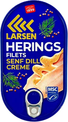 Produktbild von Larsen Herings Filets mit Senf Dill Creme 200g