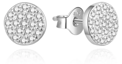 Image de Boucles d'oreilles argentées scintillantes avec zircons AGUP3465
