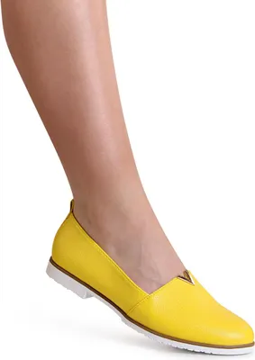 Produktbild von topschuhe24 1747 Damen Slipper Ballerina Loafer, Farbe:Gelb, Größe:38 EU