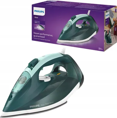 Zdjęcie produktu dla Philips 7000 series DST7031/70 Żelazko parowe HV zielono-miętowe, Żelazko parowe, Stopa SteamGlide Plus, 2 m, 250 g/min, Zielony, Miętowy, 50 g/min