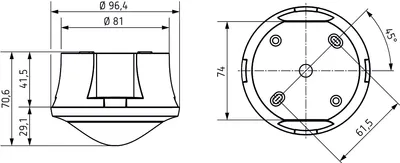Produktbild von THEBEN AG Theben weiß theMova S360-101 AP WH Bewegungsmelder Aufbau 2K IP54 1030555