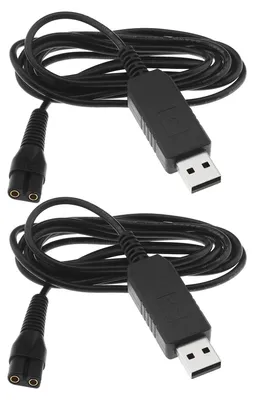 Imagen del producto de 2 cables de carga USB, repuestos, compatibles con Wahl Color Pro 9649, para cortacéspedes inalámbricos