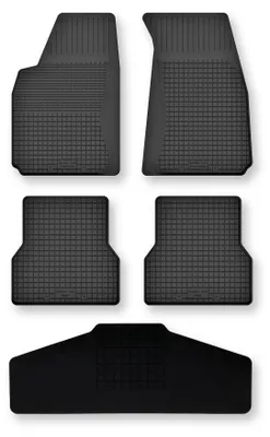 Produktbild von Gummi-Fußmatten + Tunnel für Ford Puma 1997-2001 (Coupé) – 5-tlg, Schwarz, Semi-Universal, angepasst – Wielganizator Semi-Universal