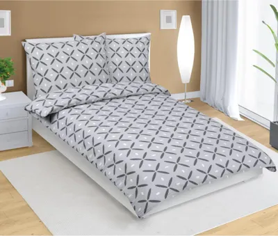 Zdjęcie produktu dla Pościel krepowa – szara – 140x200, 70x90