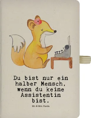 Produktbild von Mr. & Mrs. Panda Adressbuch Assistentin Herz - Transparent - Geschenk, Journal, Jubiläum, notizbuch, Tagebuch, Skizzenbuch, Kladde