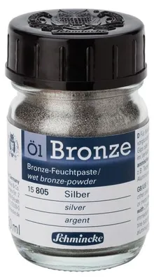 Produktbild von Schmincke Oil-Bronze Metallpulver 50 ml - 15 805 Silber