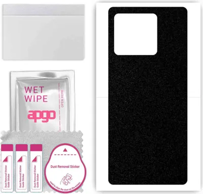 Produktbild von apgo Rückseite Schutzfolie, Skin, kompatibel mit Xiaomi 13, Hinten Displayschutzfolie aus Vinylfolie, kratzfest, einfache Montage - Mattschwarz