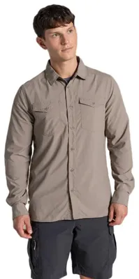 Immagine prodotto di Camicia a maniche lunghe Nosilife Loukkos, colore beige, taglia M, da uomo