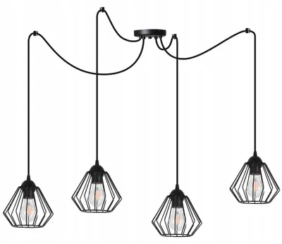 Produktbild von Spinnen Kronleuchter Loft E27 LED – Moderne Pendelleuchte Spinnenlampe Hängelampe Deckenleuchte