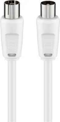 Produktbild von goobay Antennenkabel Koax Stecker/Kupplung weiß 7,5 m