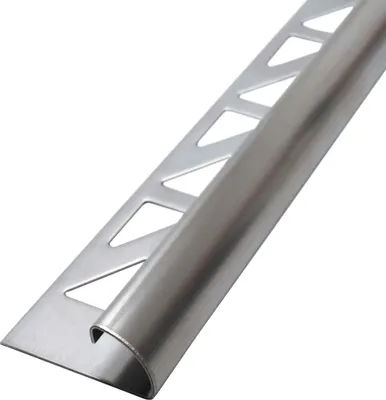 Produktbild von Dalsys Fliesenschiene Viertelkreisprofil Edelstahl Gebürstet 2,5m x 12,5mm, Rundprofil Halbrundprofil Fliesenprofil