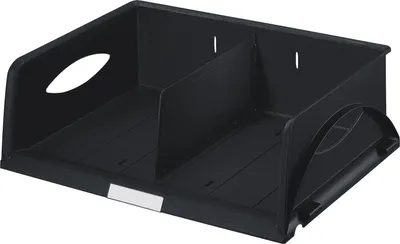 Image de Corbeille à courrier Sorty horizontal A4/C4 405x125x300mm noir Paquet de 4