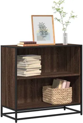 Zdjęcie produktu dla Maison Exclusive – regał na książki w kolorze brązowego dębu 80,5 x 35 x 76 cm Materiał drewnopochodny