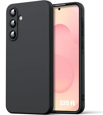 Image de Coque pour Samsung Galaxy S25 FE, Protection Silicone Souple Doux Slim Anti-Rayures Noir