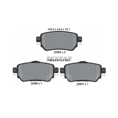 Produktbild von Textar Bremsbeläge hinten für Nissan Qashqai X-Trail Renault Kadjar
